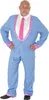 A man wearing a blue suit with pink trim and a pink tie. Produktbild-Vorschau