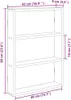 vidaXL Wandregal Weiß 43x9x60 cm Holzwerkstoff Produktbild-Vorschau 7