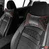 2 kusy polštářek pod opěrku hlavy autosedačky kůže černá Náhled obrázku produktu 2