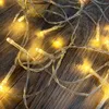 LED Lichterkette weiß mit 50 LEDs Kabel transparent Batteriebetrieben mit Timer Produktbild-Vorschau