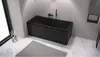 A modern black bathtub in a minimalist bathroom setting. Anteprima dell’immagine prodotto