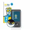 A product shot of screen protectors for a device, with packaging and a close-up detail. Produktbild-Vorschau