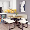 Rohová lavice AKIKO METAL se stolem a lavicemi 168x128 Náhled obrázku produktu 2