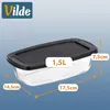Vilde | Glazen ovenschotel met deksel, 1,5 liter - Productafbeelding-voorbeeld 5