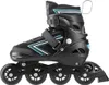 A single black inline skate with blue and white accents is shown against a white background. Anteprima dell’immagine prodotto