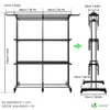 Séchoir à linge VOUNOT® Tower, extensible avec ailes Voir les images du produit 3