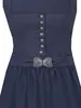 Dirndl Kitzingen 75cm Länge nachtblau 36 Produktbild-Vorschau 2