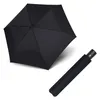 A black umbrella and its case are shown against a white background. Produktbild-Vorschau
