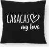 Huuraa Kissen Caracas my love 40x40cm mit Füllung Black Produktbild-Vorschau 1