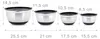 Relaxdays BOWLY, Sada, Zwart, Roestvrij staal, 0,8 liter, 1 Productafbeelding-voorbeeld 4