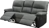 Relax-Sofa "Lincoln" - 3-Sitzer - Schwarz / Dunkelgrau Produktbild-Vorschau 4