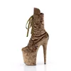 FLAMINGO-1045VEL Damen Booties von Pleaser, Khaki  , EU 36, Produktbild-Vorschau 7