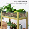 Outsunny Hochbeet mit Acrylplatten, erhöhtes Kräuterbeet Produktbild-Vorschau 5
