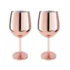 2er Set Edelstahl Weinglas Kupferfarben 400 ml Weinbecher Produktbild-Vorschau 1