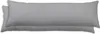2er Set Seitenschläferkissen Bezug 40x145 cm silber Uni Produktbild-Vorschau 1