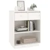 vidaXL Mobile laterale bianco 60x34x75 cm in legno di pino Anteprima dell’immagine prodotto 4
