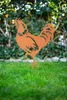 KOTARBAU® Gartendekoration Rostfiguren 65cm Hahn Henne Produktbild-Vorschau 3