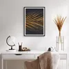 Gerahmtes Poster - Schwarzer Rahmen - Blatt golden schwarz Produktbild-Vorschau 6