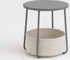 Songmics Beistelltisch rund mit Stauraum zementgrau Produktbild-Vorschau 6