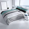 Baumwolle Bettwäsche Set 135x200 cm 80x80 cm Grau Petrol Produktbild-Vorschau 2