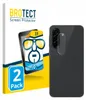 A product shot showing a package for screen protectors and a close-up of a phone with a camera lens protector applied. Produktbild-Vorschau