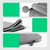 Collage of three images showing details of a laptop sleeve. Produktbild-Vorschau