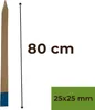 50 Piquets en Bois Hêtre 25x25 mm – Longueur 80 cm – Pointe Voir les images du produit 2