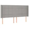 vidaXL LED Kopfteil Hellgrau 163x16x118/128 cm Stoff -  Produktbild-Vorschau 8