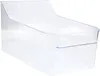 A clear plastic storage bin. Voir les images du produit