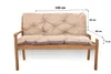 Cuscino per panchina da giardino 150x50x50cm beige | Anteprima dell’immagine prodotto 4