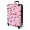 NoBoringSuitcases.com® Großer Koffer - Lila mit roten Produktbild-Vorschau 2