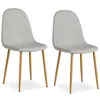 Homestyle4u Esszimmerstühle 2er Set Polsterstuhl Leinen Produktbild-Vorschau 1