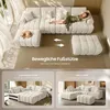 VASAGLE Modulares Sofa Set, Chenille, Weiß, 6-Sitzer Couch, Produktbild-Vorschau 5