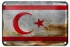 Blechschild Flagge Nordzypern 18x12cm Flag Rost Dekoration Produktbild-Vorschau 1