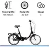 Zündapp ZF40 20 Zoll Klapprad Klappfahrrad Faltrad StVZO Produktbild-Vorschau 3