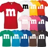 MM Shirt T-Shirt 100% Baumwolle M&M Uni Kostüm Verkleidung Produktbild-Vorschau 2