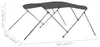 vidaXL 3-Bow Bimini Top Anthracite 183x160x137 cm Podgląd zdjęcia produktu 8