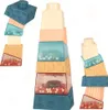 Montessori vzdělávací pyramidová senzorická věž s míčky Náhľad obrázku produktu 4