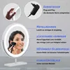 Schminkspiegel Schwarz LED mit 3 Lichtfarben 360°drehbar Produktbild-Vorschau 7
