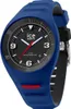 A close-up studio shot of a blue and black Ice-Watch analog watch. Produktbild-Vorschau