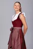 Edelnice Midi Dirndl Luise Samt Rot 46 Produktbild-Vorschau 4