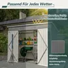 8x4 FT Metall Gerätehaus Gartenhaus Inkl. Metallfundament Produktbild-Vorschau 5