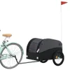 vidaXL Fahrradanhänger Schwarz 45 kg Eisen Produktbild-Vorschau 3