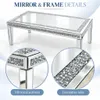 Vrygle Table Basse en Verre 120 × 60 × 45 cm Table de Salon Voir les images du produit 3