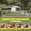 PawHut konijnenhok, 2 verdiepingen, houten hok, 230 x 53 x Productafbeelding-voorbeeld 8