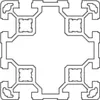 Länge 1670mm - Aluminiumprofil 80x80 L (leicht) B-Typ Nut Produktbild-Vorschau 1