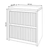 Nachttisch Kaschmir Beige 42x30x45 cm mit zwei Schubladen – Produktbild-Vorschau 7