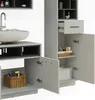 A bathroom vanity set with a sink and cabinets. Produktbild-Vorschau