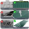 A collage comparing 'other' products with 'our' products, highlighting durability, proper installation, and rust resistance. Voir les images du produit