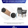 Runde Möbelbeine 4 Stück Schwarz Möbelbeine Ø 50 x H 30 mm Produktbild-Vorschau 4